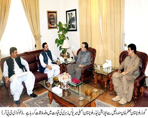 Governor Balochistan , Shaik Jaffar Khan Mandokhail,Balochistan ,Quetta